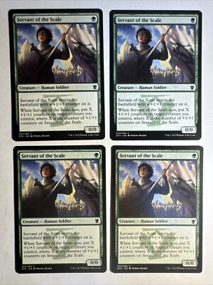4x Mtg Dragons Of Tarkir Servant Of The Scale NM Magic The Gathering