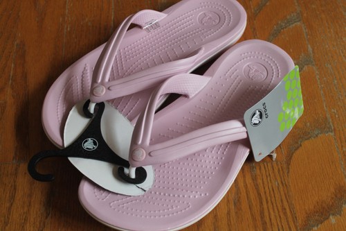 CROCS Womens US 9 W CROCBAND FLIPS Flip FLOPS pink PURPLE BLUE red GREEN Croc - Picture 6 of 12
