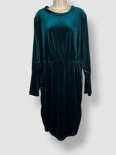 Shein Curve Women's Green Velvet Dress Plus Size 4XL