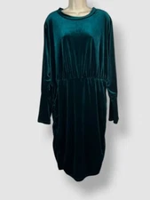 Shein Curve Women's Green Velvet Dress Plus Size 4XL