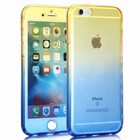 Apple iPhone 8 Plus Full Body 360 Silikon Schutz Case Handy Hülle Gelb / Blau