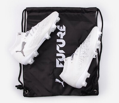 PUMA Men Future 8 Ultimate FG Cleats White Soccer Football Boot