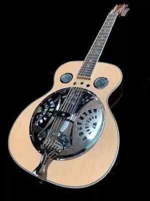 GREAT PLAYING NEW FULL-SIZE NATURAL  12 STRING ACOUSTIC RESONATOR GUITAR