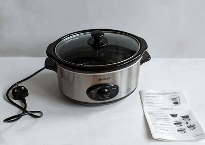 Electric Slow Cooker - Removable Ceramic Pot & Glass Lid with Keep Warm, 3.5L - Image 1 of 4