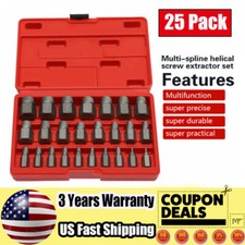 Stripped Bolt Extractor Impact Socket Set Damaged Bolt Remover Easy Out 25 PCS