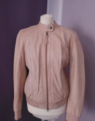 Lederjacke Bikerjacke Comma (Gipsy) Jacke rosa Used Gr. 40 / L selten getragen - Bild 1 von 4