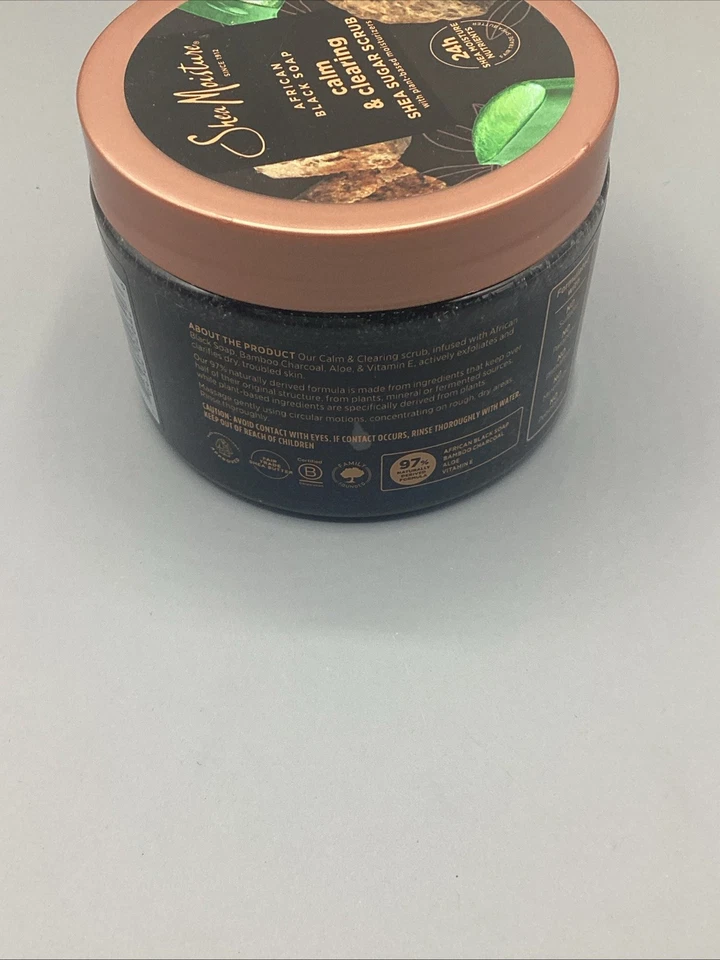 Shea Moisture African Black Soap Calm & Clearing Shea Sugar Scrub 12oz, Sealed - Image 4 of 4