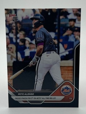2025 Topps Now #390 Pete Alonso New York Mets BLACK Foil Parallel 08/10