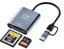 CFexpress Type B Card Reader SD Card Reader 2 in 1 - USB 3.2 Gen 2 10Gbps F...