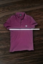 Hugo Boss Men's Slim Fit Purple Polo Shirt, Size M Casual Short Sleeves
