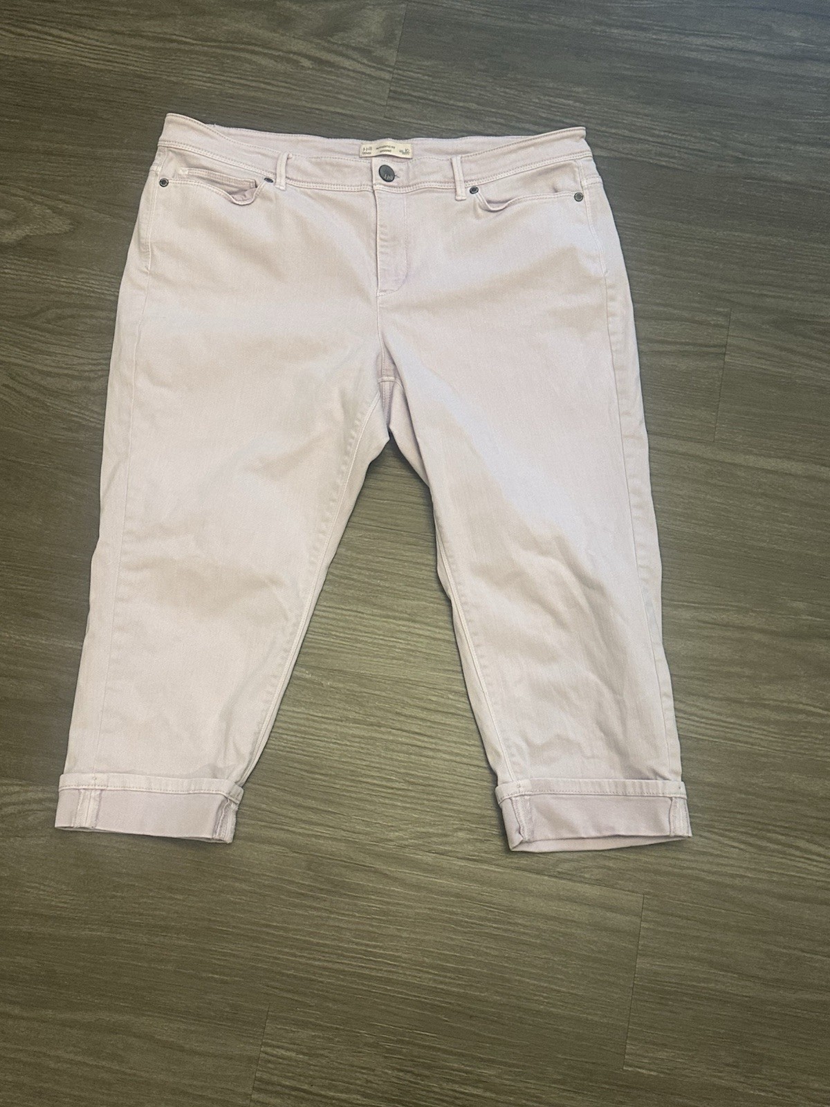 J Jill Denim Authentic Fit Light Purple Cropped Size 16