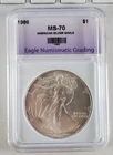 1986 American Eagle Silver Dollar ENG MS70