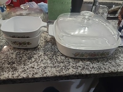 Vintage Corning Ware L Echalote La Marjolaine Spice of Life Set of 3 