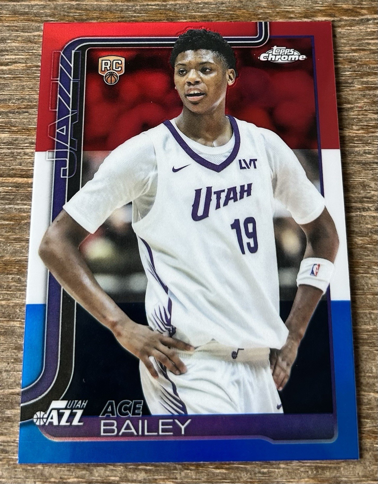 2025-26 Topps Chrome - Ace Bailey #255 Red White & Blue Refractor (RC)