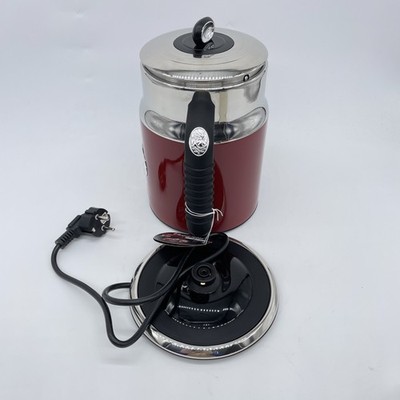 Russell Hobbs Wasserkocher [1,7l, 2400W] Retro Rot und polierter Edelstahl (Schn