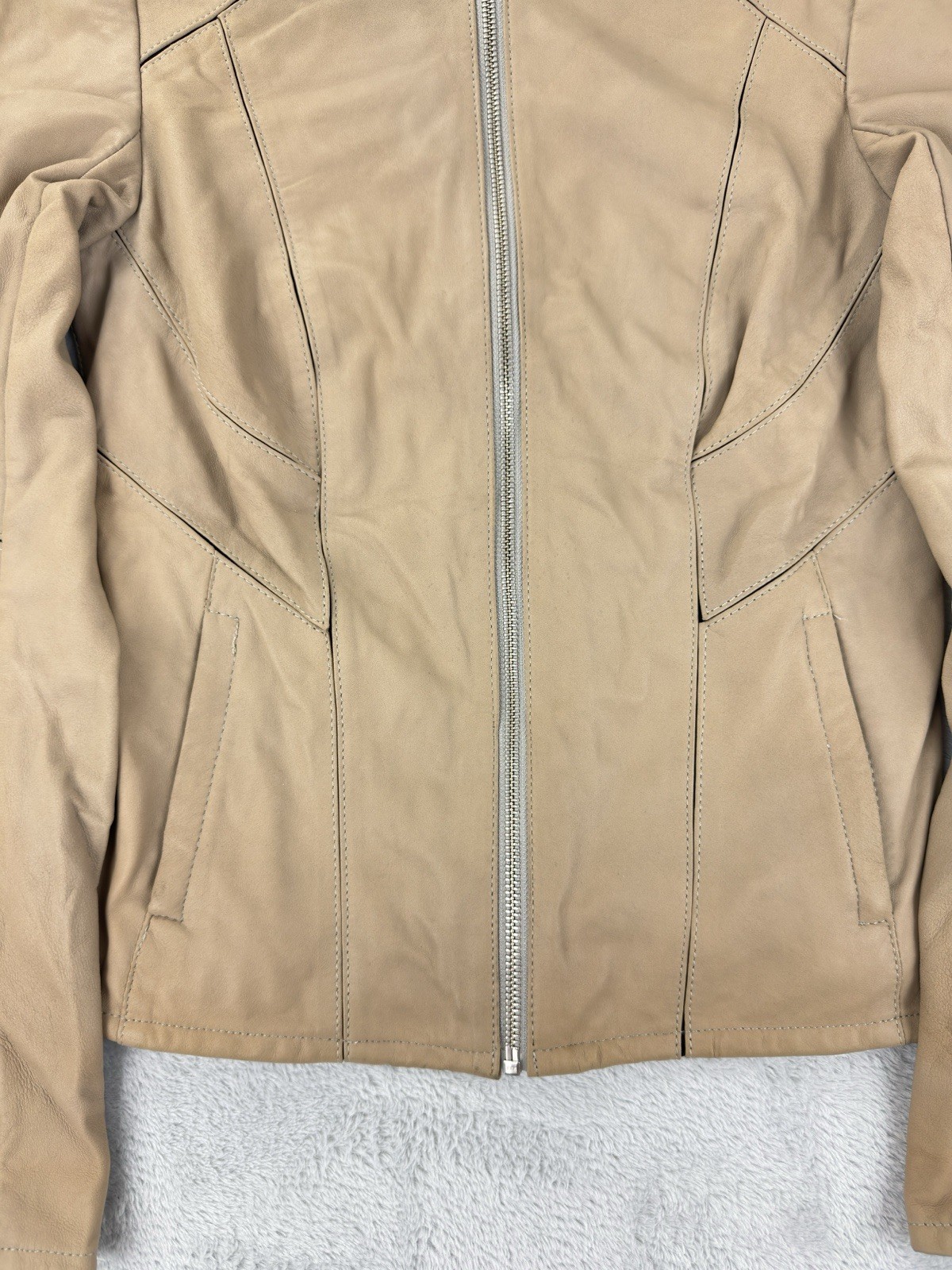 Larmarque Collection Women's Size XS 100percent Brown Leather Jacket image 10