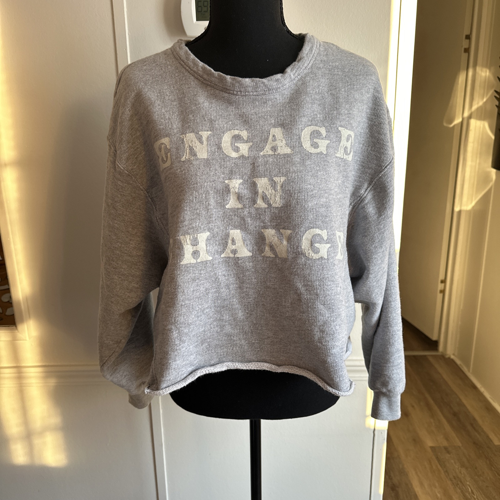 Universal Thread Womens Heather Gray Oversized Sw… - image 1