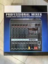 W IN-MIX 6 Channel Professional Audio Mixer with MP3 Player Bluetooth U disk ...