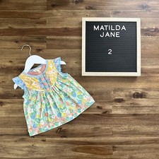Matilda Jane Dream Chasers Pastel Berries Love Note Tunic Top Sleeveless Green 2