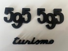 Genuine Fiat 500 Abarth 595 Set Of Badges Matt Black