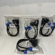 CablesOnline, 4Pack 1ft. 16AWG Stage Lighting Fixture Gray-Blue 15IN Each