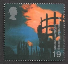2000 19p Milennium Beacon. Fire and Light UM. SG 2129