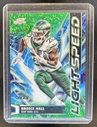2025 Topps Cosmic Chrome Breece Hall Green Space Dust Refractor (RAW)
