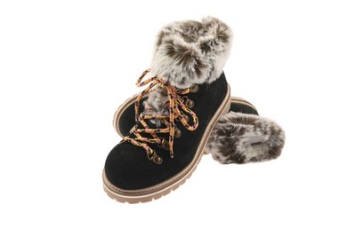 Les Tropéziennes Damen Stiefel par M. Belarbi Lavinia Leder/Textil Schwarz 38