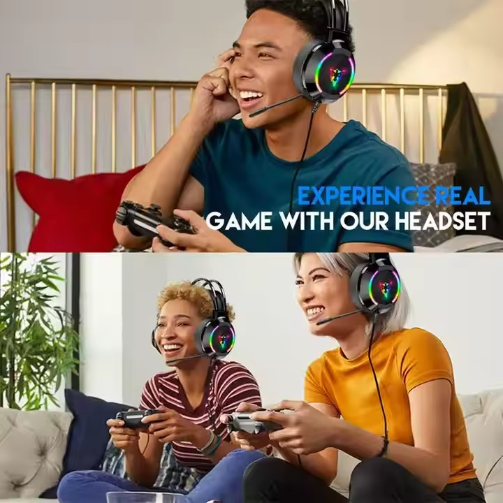 Wired RGB Gaming Headset With Mic 7.1 Surround Sound PC PS5 PS4