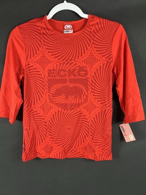 Ecko Red Women s Red Stretch Shirt XL Made in USA NWT