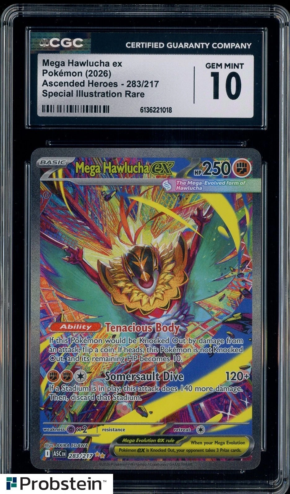 2026 Pokemon ASC EN Special Illustration Rare #283 Mega Hawlucha ex CGC 10