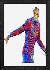Thierry Henry Framed Wall Art Poster Canvas Print Picture