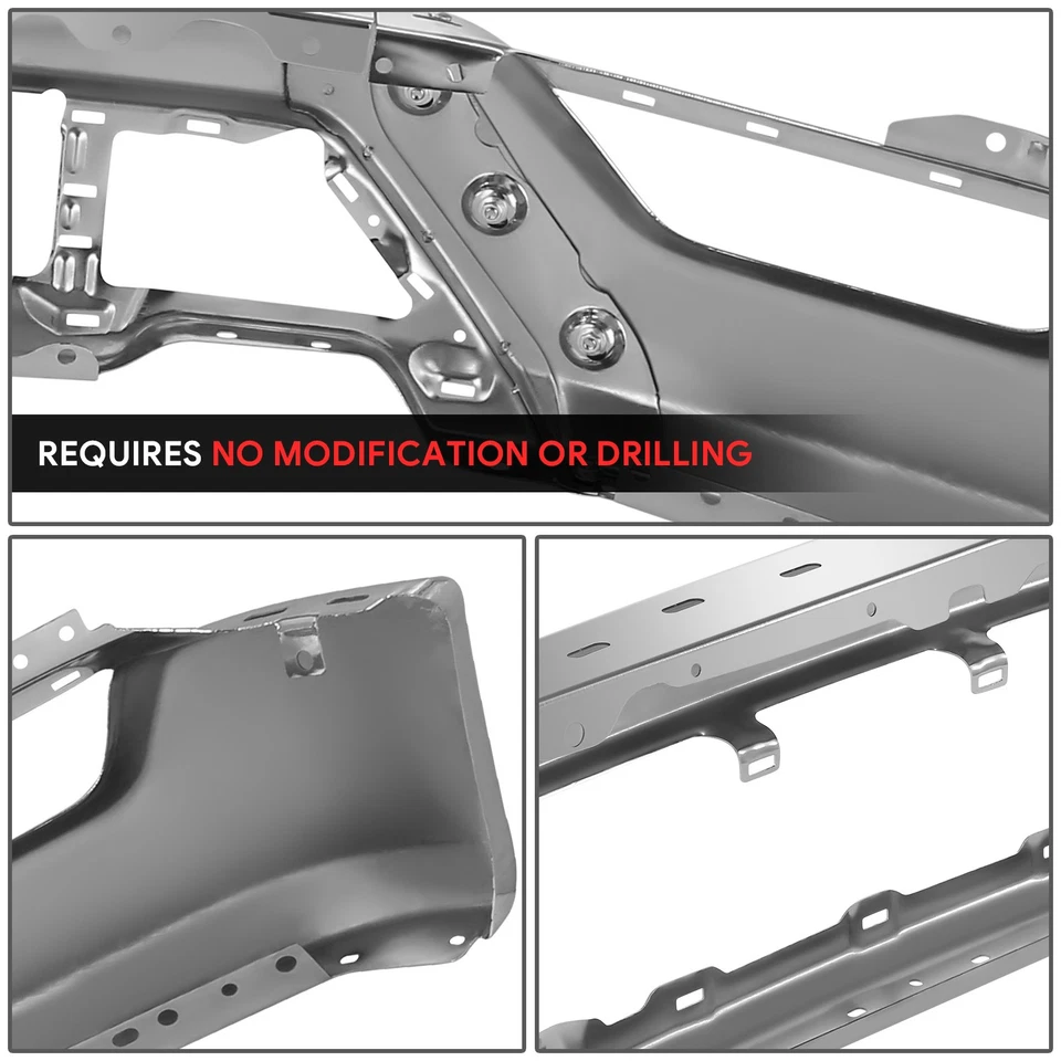 Chrome Steel Front Bumper Face Bar w/ Fog Light Holes for 2021-2023 Ford F-150 Foto 4 de 4