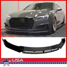 For Audi S5 A5 B9 S-line 17-20 Gloss Front Bumper Lip Spoiler Splitter Body Kit