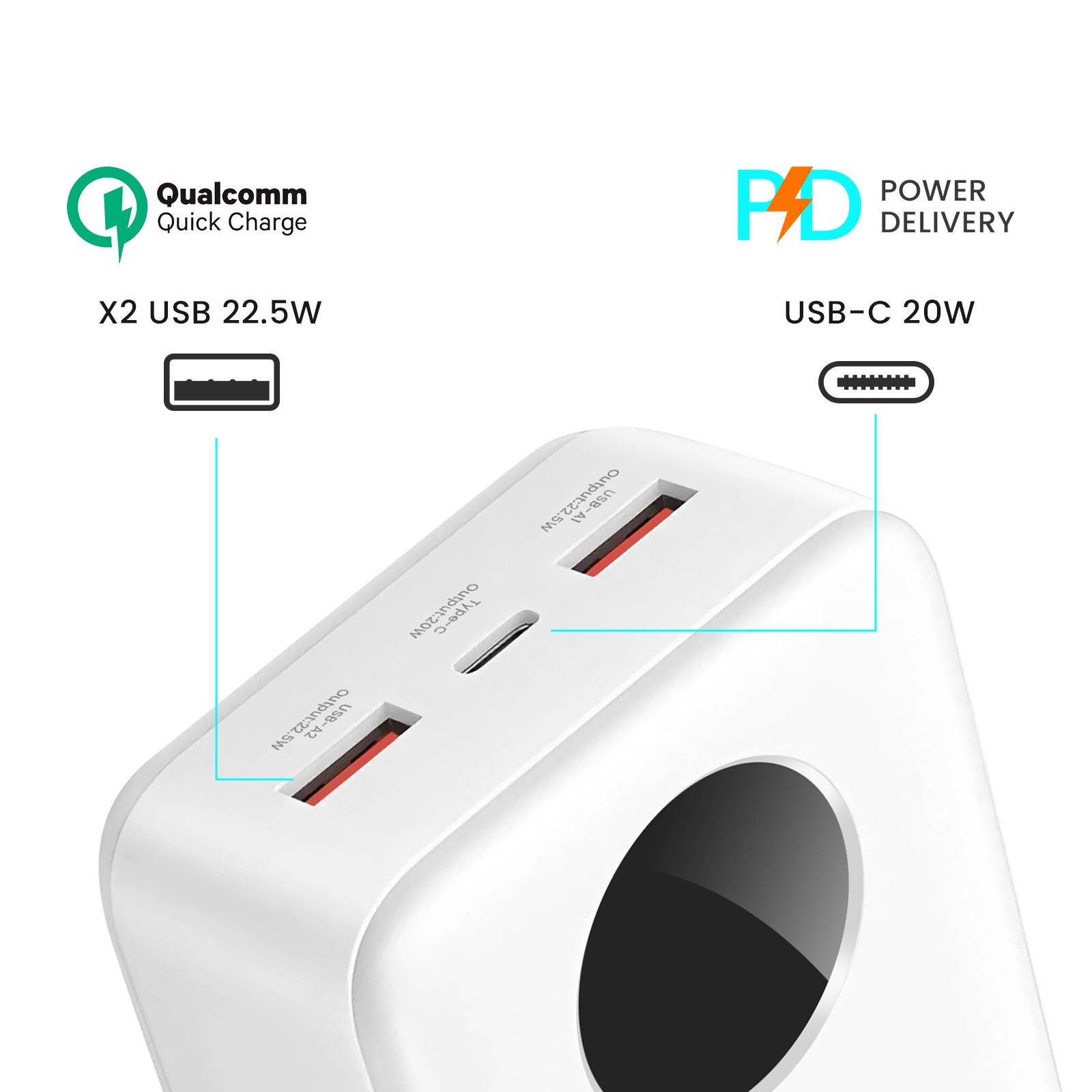 Batteria esterna 30000mAh Bwoo double USB avec affichage LCD précis - 3