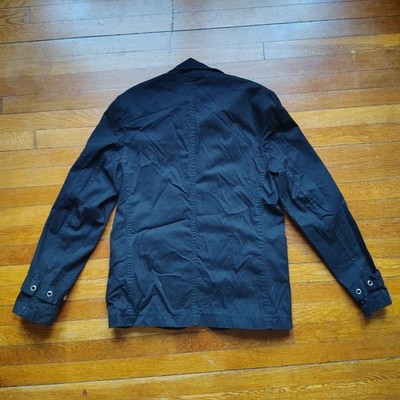 Tripp NYC Jacket Black Studded Zipper Chains Goth Raver Punk Coat