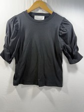 Women s FRAME Ruching Puff Sleeve Crew Neck 3...