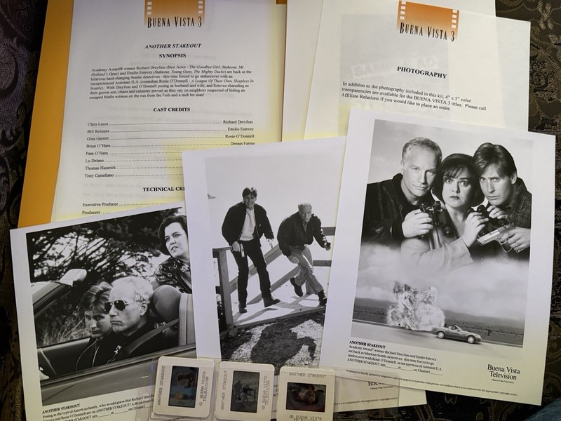 Another Stakeout Press Kit Richard Dreyfuss Emilio Estevez Film Slides  Stills