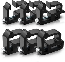 6pcs Black Truck Cap Topper Camper Aluminum Shell Mounting Clamps Heavy Duty