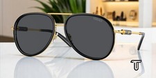 VERSACE VE2260 100287 Black Dark Grey 60 mm Unisex Sunglasses