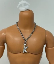 Barbie Ken Kouture #2 Model Muse Fashion Doll Outfit Jewelry Silver K Necklace