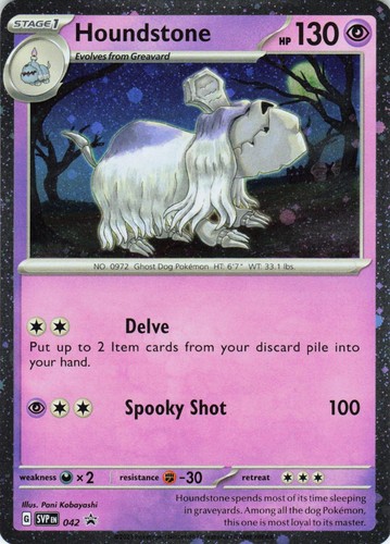 Houndstone 042 Scarlet & Violet Promo Pokemon Promo Holo NM