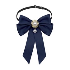 Bow Ties for Girl Women, Girls Bow Tie with Pearls Adjustable Pre-tied Bowtie...