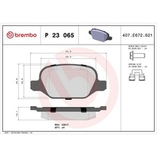 Brembo Brake Pad Set With Screws P23065 Rear Axle - Maximum Driving Comfort Brembo Brake Pad Set With Screws P23065 Rear Axle - Maximum Driving Comfort