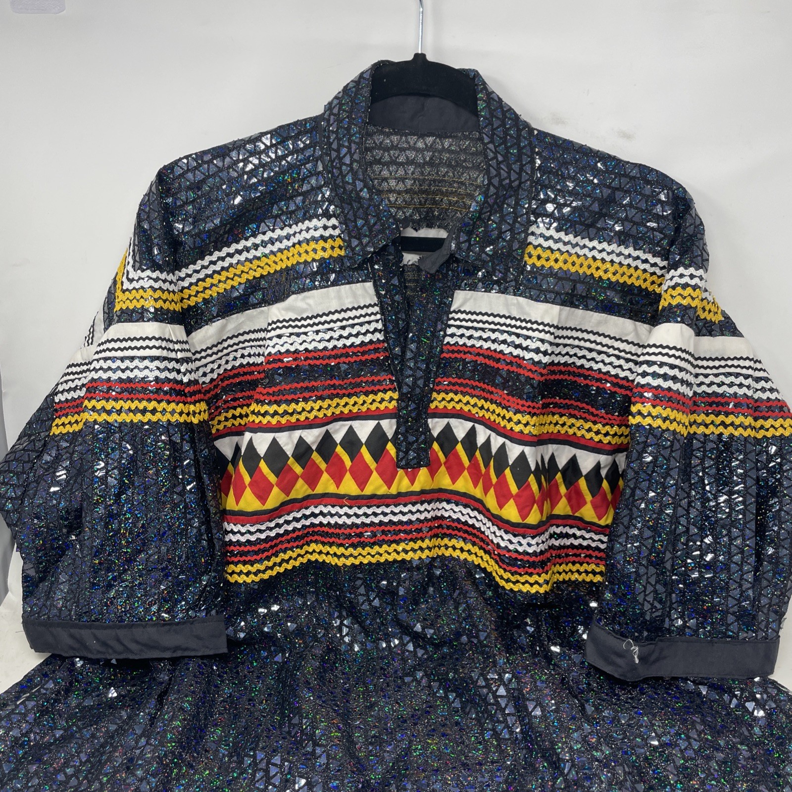 Handmade Iridescent Sequined Patchwork Pullover T… - image 5