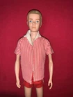 Vintage Blonde Flocked Hair Ken Doll Nice Clean Body