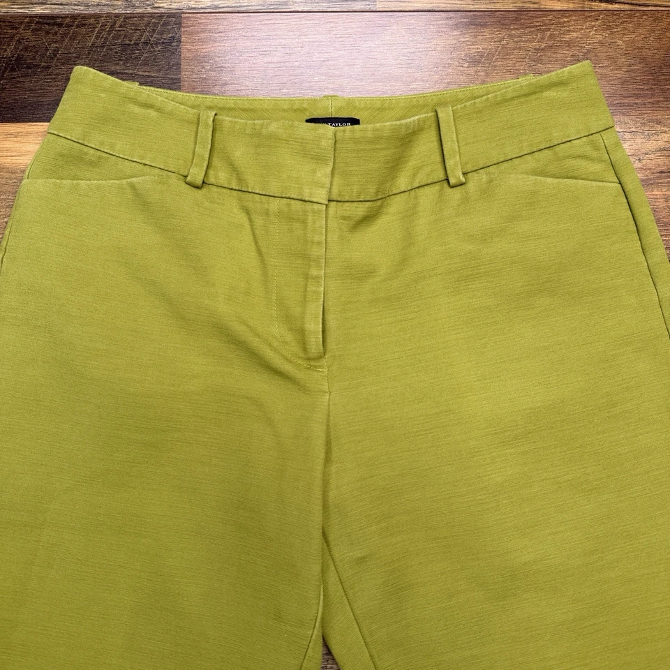Брюки женские Ann Taylor Curvy Fit 6 зеленые средняя посадка эластичные - Изображение 3 из 4