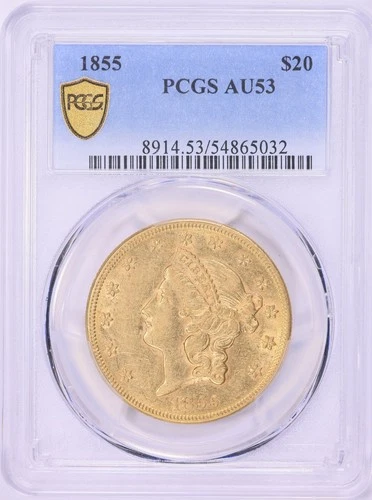 1855-P Liberty Double Eagle — photo from the most recent tracked eBay sale
