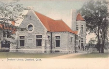 STRATFORD, CT ~ LIBRARY, Pub. JACKSON #50746 HAND COLORED ~ 1903-06