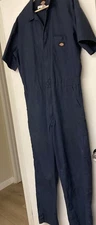 Dickies 33999 Short Sleeve Coverall LARGE Regular Dark Navy